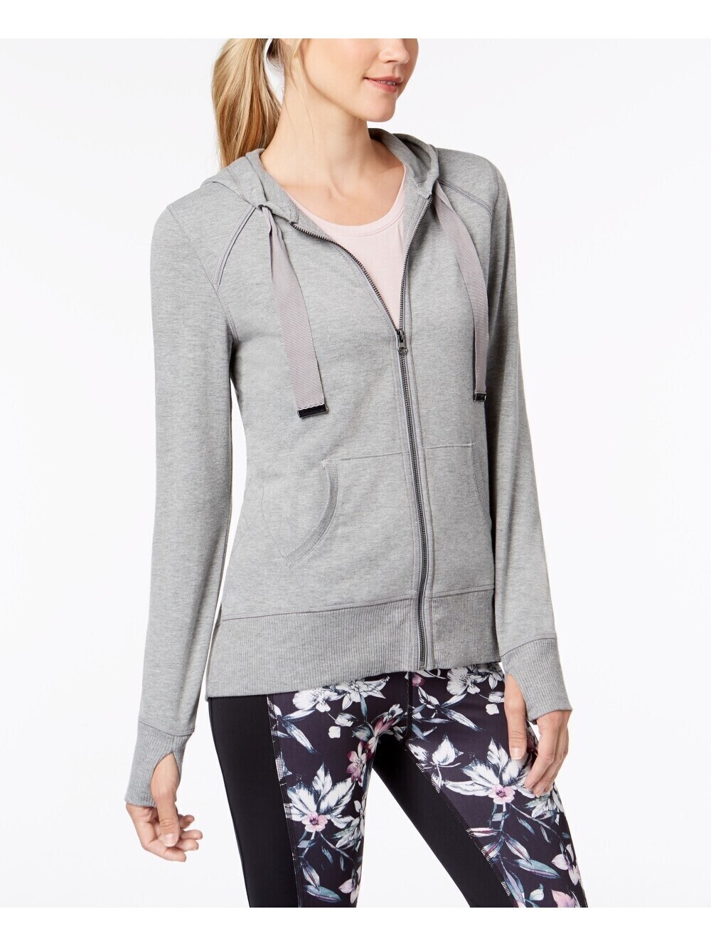 Ideology Womens Full Zip Long Sleeve Hoodie Size XS